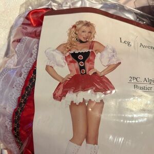 New Leg Avenue Red and White Alpine Costume